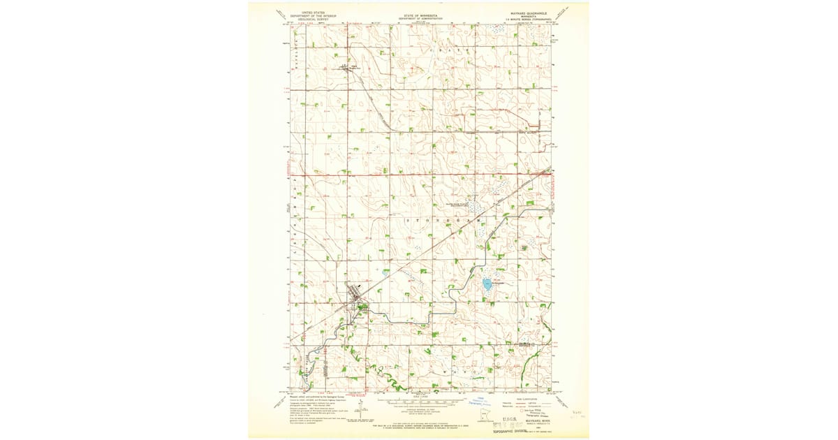 Maynard Mn Map 1965 Map of Maynard, MN — High-Res | Pastmaps