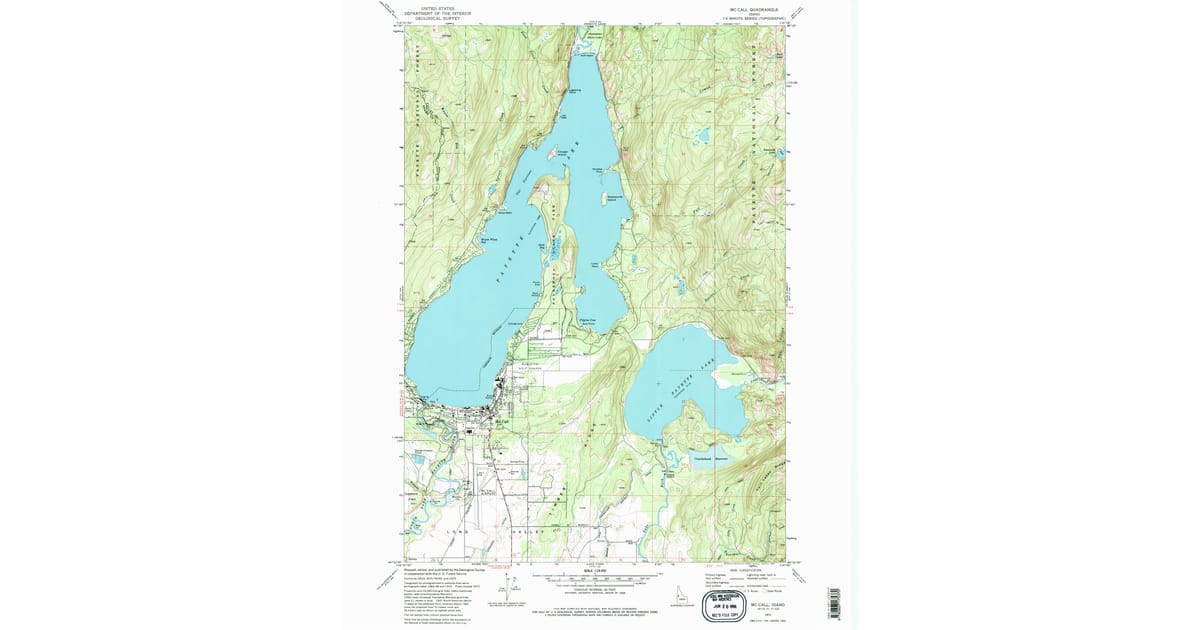 1973 Map of McCall, ID — High-Res | Pastmaps