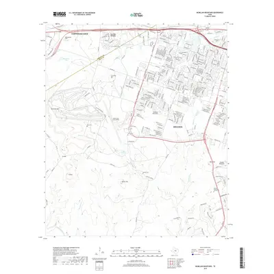 2019 Map of McMillan Mountains, 2019 Print