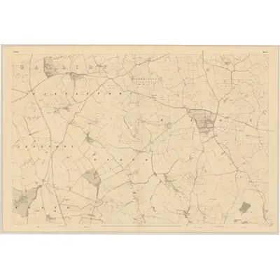 1836 Map of Meath - Sheet 12, 1837 Print