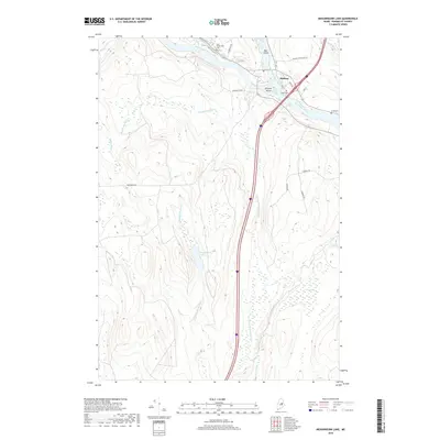 2018 Map of Medunkeunk Lake, 2018 Print