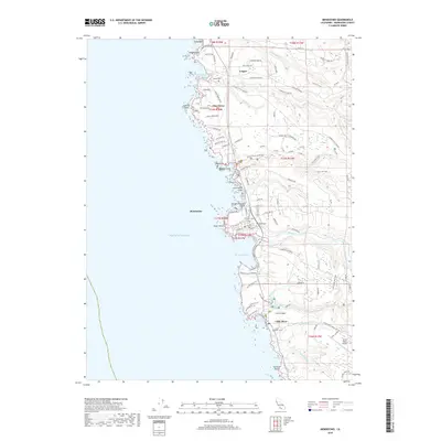 2018 Map of Mendocino, 2018 Print