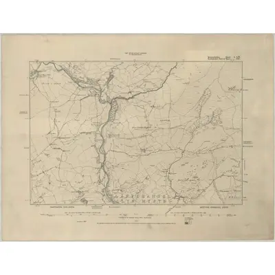 1875 Map of Merionethshire I.SW, 1886 Print