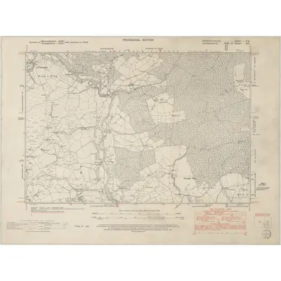 1949 Map of Merionethshire I.SW, 1953 Print