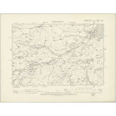 1899 Map of Merionethshire II.SW, 1901 Print