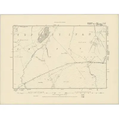 1875 Map of Merionethshire V.SE, 1887 Print