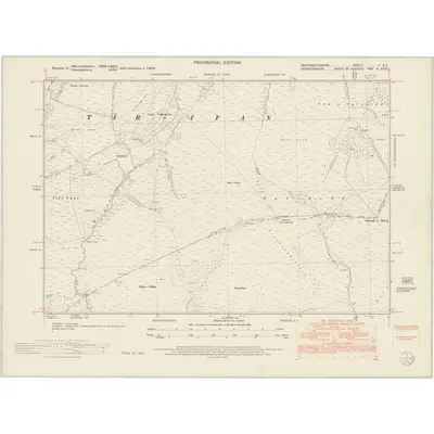 1949 Map of Merionethshire V.SE, 1954 Print