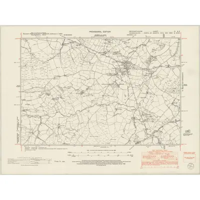 1949 Map of Merionethshire VI.NE, 1953 Print