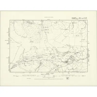 1875 Map of Merionethshire VI.NW, 1888 Print