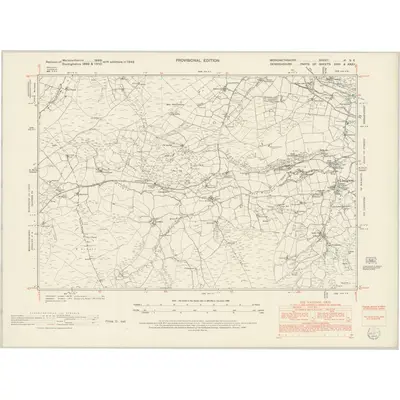 1949 Map of Merionethshire VI.SE, 1954 Print
