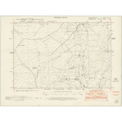 1949 Map of Merionethshire VI.SW, 1954 Print