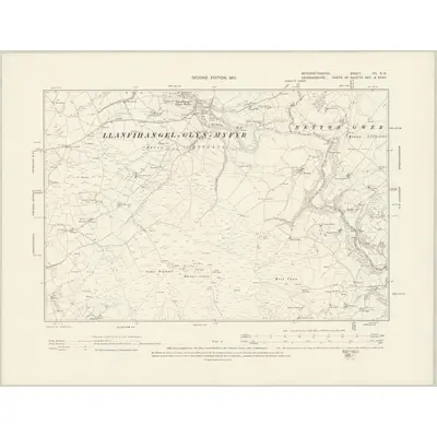 1899 Map of Merionethshire VII.NW, 1901 Print