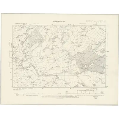 1899 Map of Merionethshire VII.SE, 1901 Print
