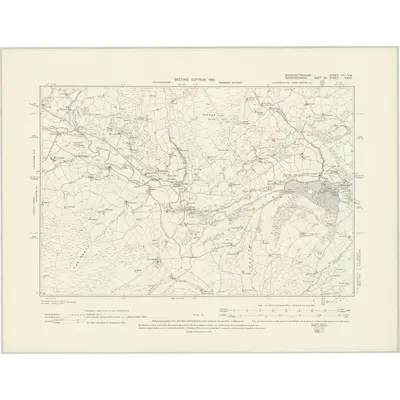 1899 Map of Merionethshire VII.SW, 1901 Print