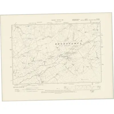 1899 Map of Merionethshire VIII.NE, 1901 Print