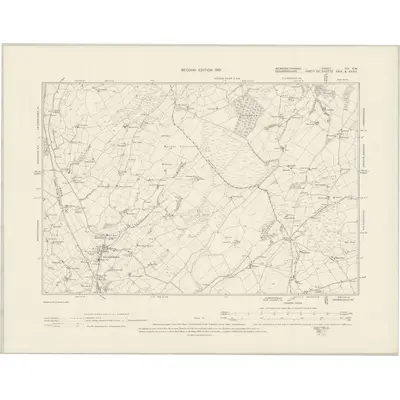 1899 Map of Merionethshire VIII.NW, 1901 Print