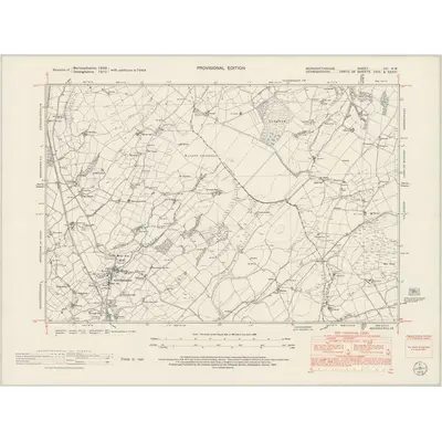 1949 Map of Merionethshire VIII.NW, 1953 Print