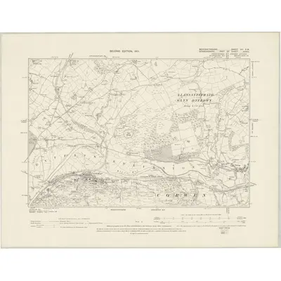 1899 Map of Merionethshire VIII.SW, 1901 Print