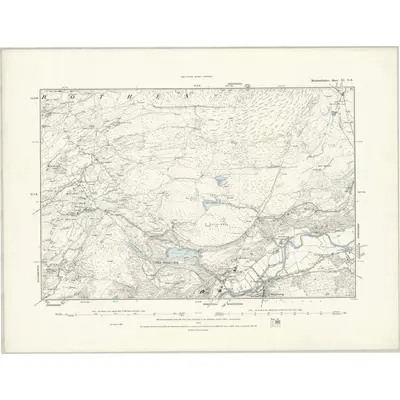 1887 Map of Merionethshire XI.NE, 1888 Print