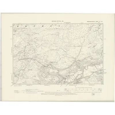 1899 Map of Merionethshire XI.NE, 1901 Print