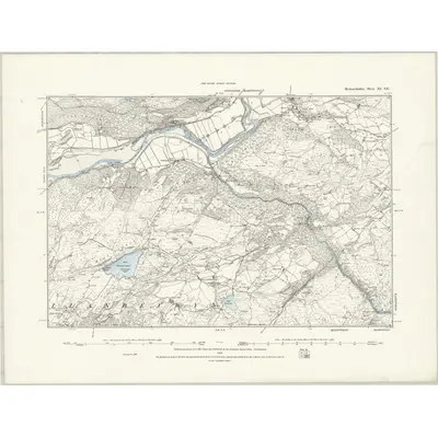 1887 Map of Merionethshire XI.SE, 1888 Print