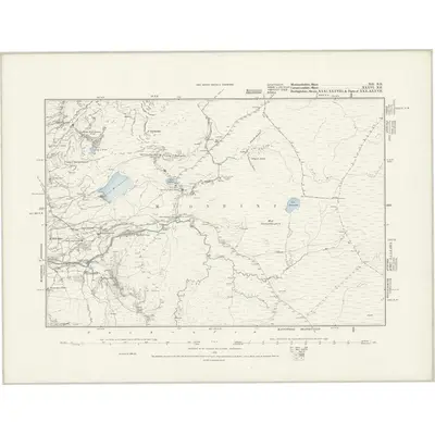 1875 Map of Merionethshire XII.NE, 1888 Print