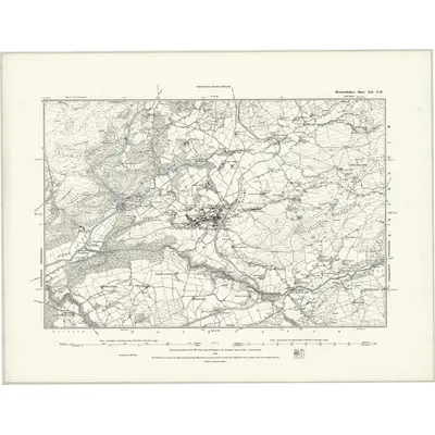1887 Map of Merionethshire XII.NW, 1888 Print