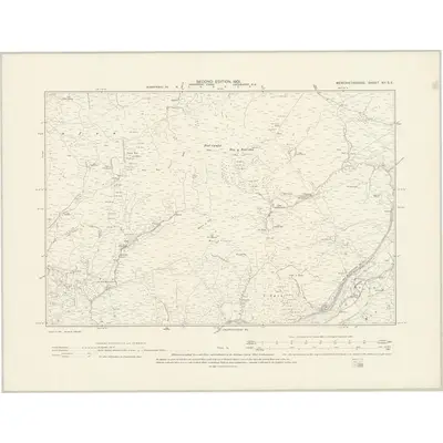 1899 Map of Merionethshire XII.SE, 1901 Print