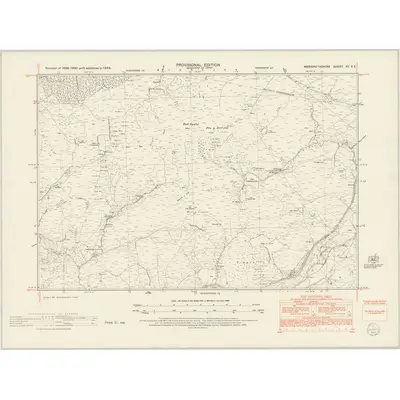 1949 Map of Merionethshire XII.SE, 1953 Print