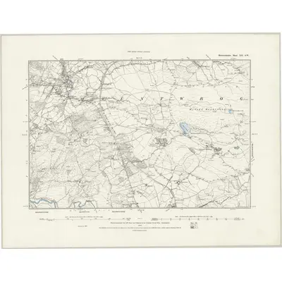 1887 Map of Merionethshire XII.SW, 1888 Print