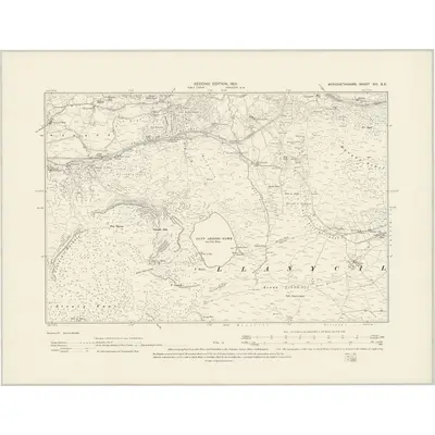1899 Map of Merionethshire XIII.SE, 1901 Print