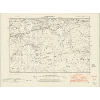 1949 Map of Merionethshire XIII.SE, 1953 Print