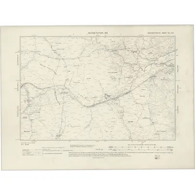 1899 Map of Merionethshire XIII.SW, 1931 Print
