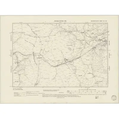 1899 Map of Merionethshire XIII.SW, 1949 Print