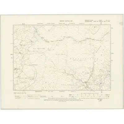 1899 Map of Merionethshire XIV.NE, 1901 Print