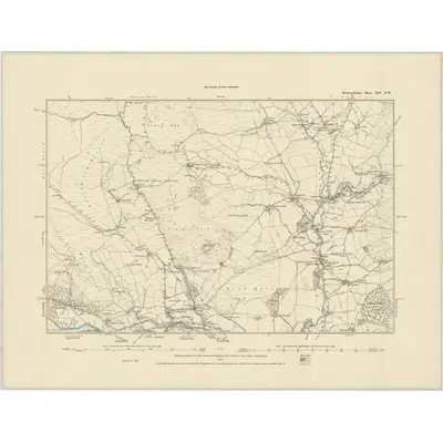 1886 Map of Merionethshire XIV.NW, 1887 Print