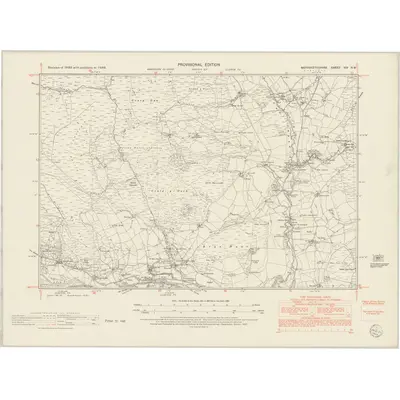 1949 Map of Merionethshire XIV.NW, 1953 Print