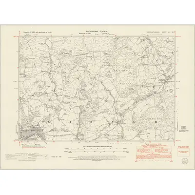1949 Map of Merionethshire XIV.SE, 1953 Print