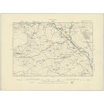 1886 Map of Merionethshire XIV.SW, 1887 Print