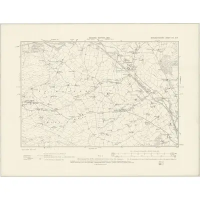 1899 Map of Merionethshire XIV.SW, 1901 Print