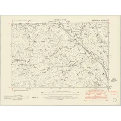 1949 Map of Merionethshire XIV.SW, 1953 Print