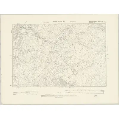 1899 Map of Merionethshire XIX.NE, 1901 Print
