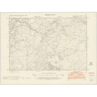 1949 Map of Merionethshire XIX.NE, 1953 Print