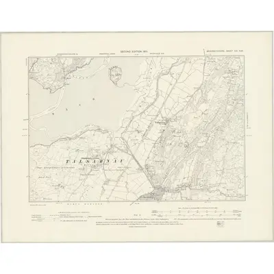 1899 Map of Merionethshire XIX.NW, 1901 Print