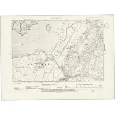 1899 Map of Merionethshire XIX.NW, 1939 Print
