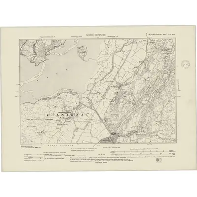 1899 Map of Merionethshire XIX.NW, 1948 Print