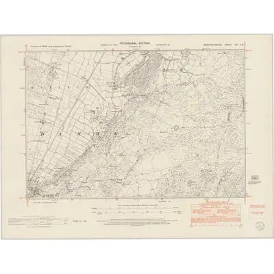 1949 Map of Merionethshire XIX.SW, 1953 Print