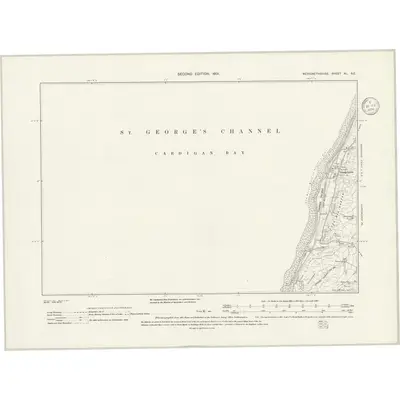 1900 Map of Merionethshire XL.SE, 1936 Print