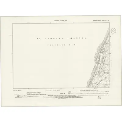 1900 Map of Merionethshire XL.SE, 1939 Print