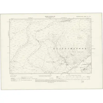 1900 Map of Merionethshire XLI.NE, 1932 Print